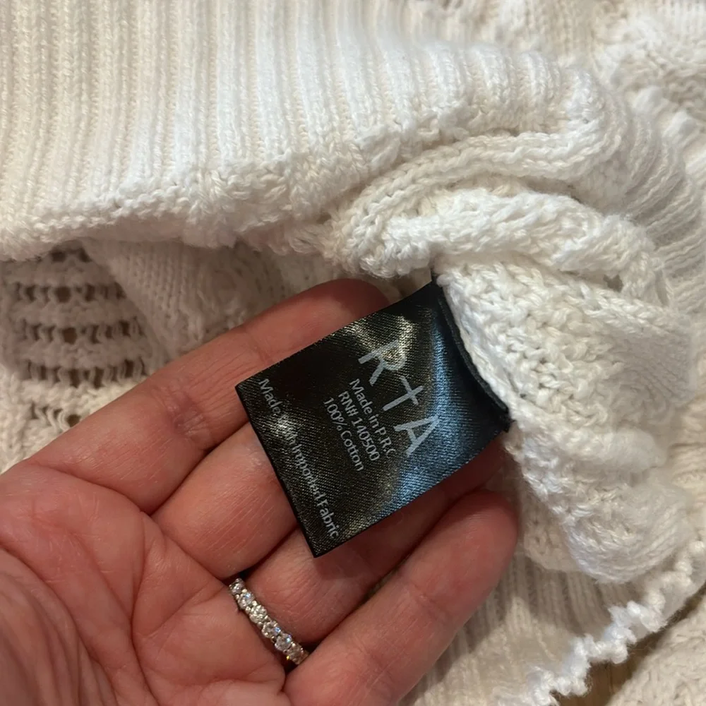 RtA White Off-Shoulder Sweater - Picture 6 of 8